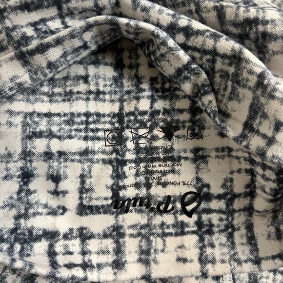 P'TULA High Rise Gray Print Leggings Skinny Leg Athletic Pants Gym Workout Small - Picture 13 of 16